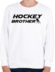 printfashion Hockey Brother - Gyerek pulóver - Fehér (11717015)