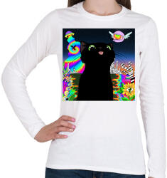 printfashion Catnip for a little cat - Női hosszú ujjú póló - Fehér (13796684)