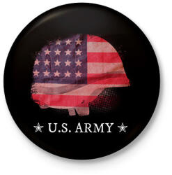 printfashion US ARMY - Kitűző, hűtőmágnes - Fekete (11601206)