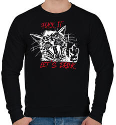 printfashion Let's drink - Punk - Férfi pulóver - Fekete (7666366)