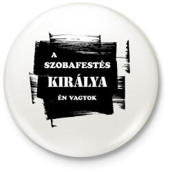 printfashion A szobafestés királya én vagyok - Kitűző, hűtőmágnes - Fehér (6403832)