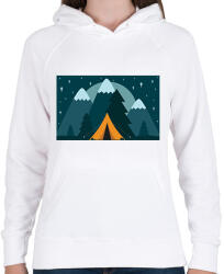 printfashion Kempingezés - Női kapucnis pulóver - Fehér (10591669)