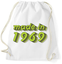 printfashion made-in-1969-green-grey - Sportzsák, Tornazsák - Fehér (484197)