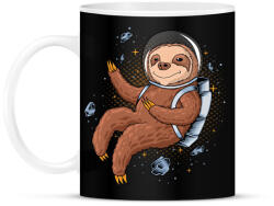 printfashion Űrhajós lajhár - Bögre - Fekete (6590921)