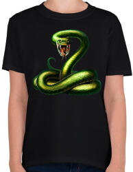 printfashion snake - Gyerek póló - Fekete (1502492)