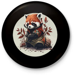 printfashion Vörös panda - Kitűző, hűtőmágnes - Fekete (13328093)