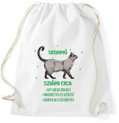 printfashion Skorpió - Sziámi cica - Sportzsák, Tornazsák - Fehér (13338208)