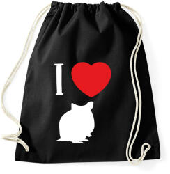 printfashion I love hamster (white) - Sportzsák, Tornazsák - Fekete (7095493)