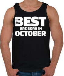 printfashion The Best are born in october - Férfi atléta - Fekete (5429255)
