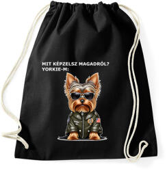 printfashion MIT KÉPZELSZ MAGARÓL - YORKIE - Sportzsák, Tornazsák - Fekete (15215076)