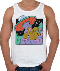 printfashion Yeti és az Ufo - Férfi atléta - Fehér (6138883)