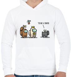 printfashion Among us Gyalog galopp - csak egy karcolás - Férfi kapucnis pulóver - Fehér (4182121)