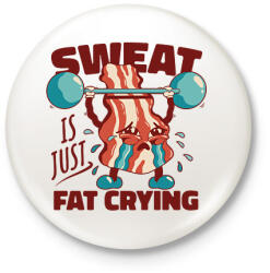 printfashion Gyúró bacon - Kitűző, hűtőmágnes - Fehér (13275313)