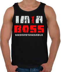 printfashion IM A BOSS - Férfi atléta - Fekete (7238967)