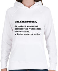 printfashion Szarkazmus(fn) - Női kapucnis pulóver - Fehér (7043892)