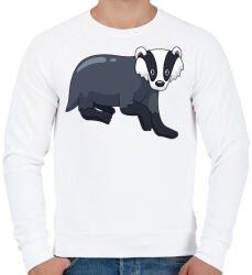 printfashion Borz - Férfi pulóver - Fehér (6350082)