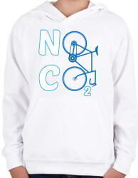 printfashion No CO2 - Gyerek kapucnis pulóver - Fehér (13716051)