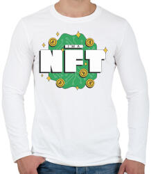 printfashion NFT vagyok - non fungibe token - Férfi hosszú ujjú póló - Fehér (5643356)