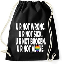 printfashion you are not alone. - humanista - LMBT / LMBTQIA (134) - Sportzsák, Tornazsák - Fekete (3907284)