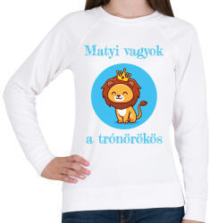 printfashion Én vagyok a trónörökös - Névvel - Női pulóver - Fehér (6242020)