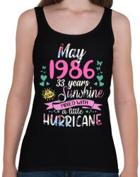 printfashion Születésnap 1986 Május - Napfény egy kis hurrikánnal! - Női atléta - Fekete (1168335)