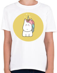 printfashion Cuki egyszarvú - Gyerek póló - Fehér (1146292)