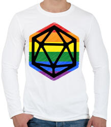 printfashion Szivárvány D20 - Férfi hosszú ujjú póló - Fehér (5015805)