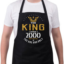 printfashion A király 2000-ben született - Kötény - Fekete (5366719)