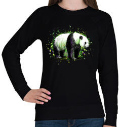 printfashion Festett panda - Női pulóver - Fekete (4957724)
