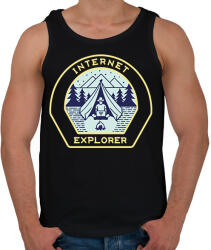 printfashion Internet explorer - Férfi atléta - Fekete (14045944)