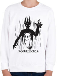 printfashion Noctiphobia - Gyerek pulóver - Fehér (5483910)
