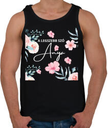 printfashion A legszebb szó Anya - Férfi atléta - Fekete (15757308)