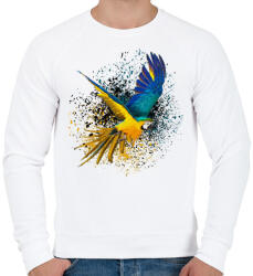 printfashion colorfullparot - Férfi pulóver - Fehér (1839861)