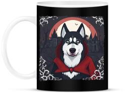 printfashion Husky vámpír jelmezben - Bögre - Fekete (14541937)
