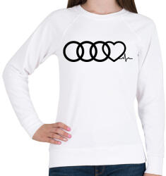 printfashion AUDI Love - Női pulóver - Fehér (380571)