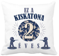 printfashion Kiskatona - Évszámmal - Párnahuzat, Díszpárnahuzat - Fehér (7701453)