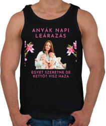 printfashion Anyák napi leárazás - Férfi atléta - Fekete (15751314)