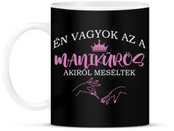 printfashion Akiről meséltek - Manikűrös - Bögre - Fekete (8471613)