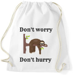 printfashion Don't worry, don't hurry - Sportzsák, Tornazsák - Fehér (2473622)