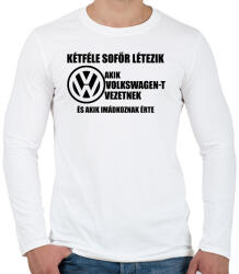 printfashion Kétféle VW Sofőr - Férfi hosszú ujjú póló - Fehér (1663560)