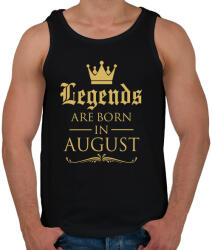 printfashion A legendák augusztusban születnek - Férfi atléta - Fekete (297645)