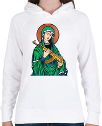 printfashion Fegyveres prédikátor - Női kapucnis pulóver - Fehér (2414573)