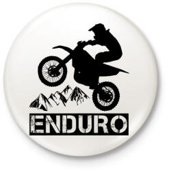 printfashion Enduro - Kitűző, hűtőmágnes - Fehér (4254746)