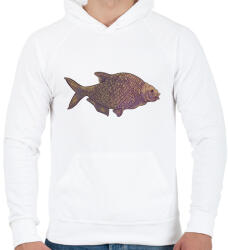 printfashion Ponty - Férfi kapucnis pulóver - Fehér (14106406)