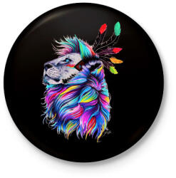 printfashion Oroszlán festmény - Kitűző, hűtőmágnes - Fekete (3095124)