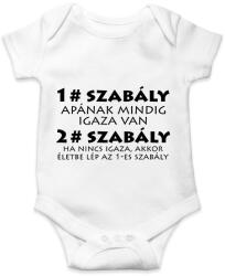printfashion Apa szabályai - Baba Body - Fehér (2589416)