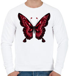 printfashion Lepke - Férfi pulóver - Fehér (5149879)