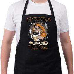 printfashion Fekete Kávé - Fekete Mágia - Kötény - Fekete (4937535)