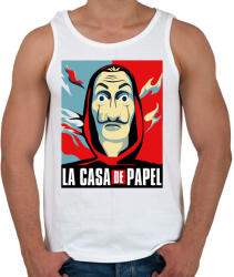 printfashion La Casa de papel - színes - Férfi atléta - Fehér (4678763)