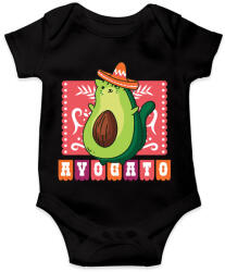 printfashion Avokádó macska - Baba Body - Fekete (5073153)